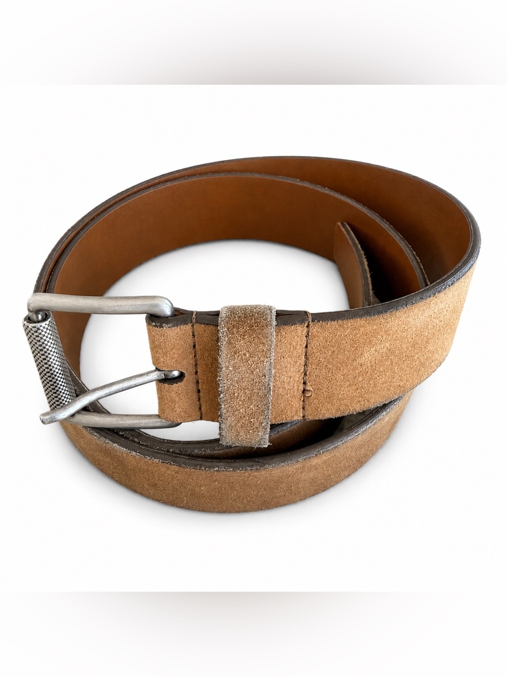 1901 Nordstrom Men’s Brown Suede Leather Belt Size 40 Made in USA